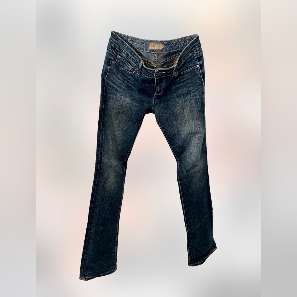 🦋PAIGE BLUE HEIGHT SKINNY PREMIUM JEANS “SIZE 29” WAIST 17 INSEAM 32 LENGHT 38